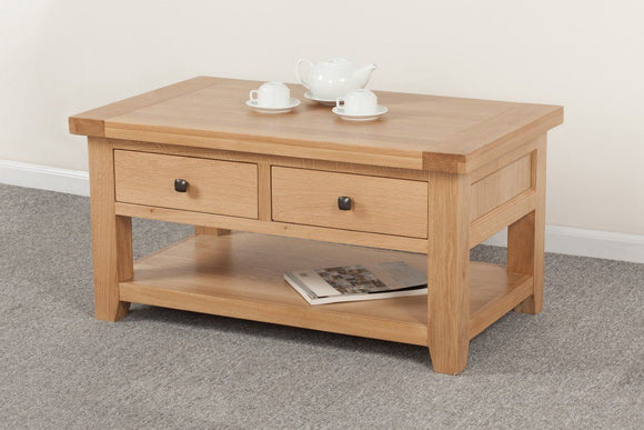 Devonshire Oak 2 Drawer Coffee Table