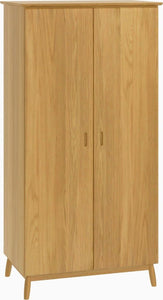 Malmo Oak 2 Door Wardrobe