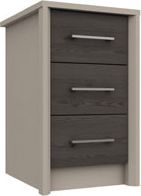 Nevada 3 Drawer Bedside