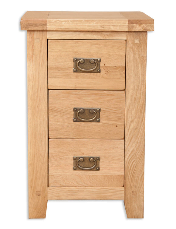 Canberra Oak Bedside Cabinet - Natural Finish