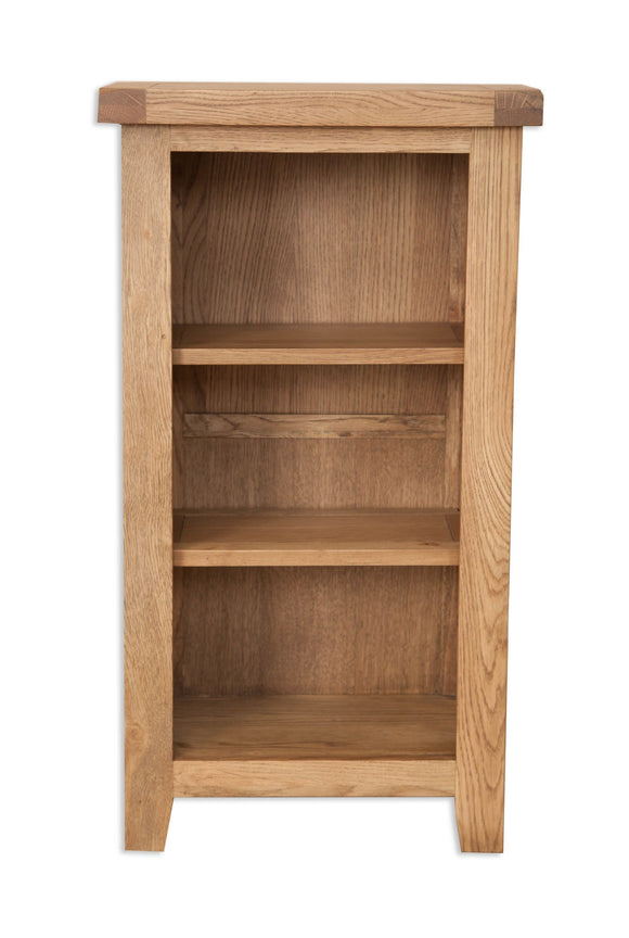 Canberra Oak Small Bookcase - Rustic Finish