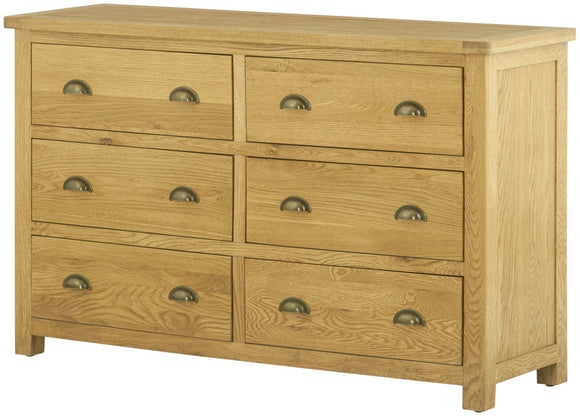 Oregon Oak 6 Drawer Chest - Oak