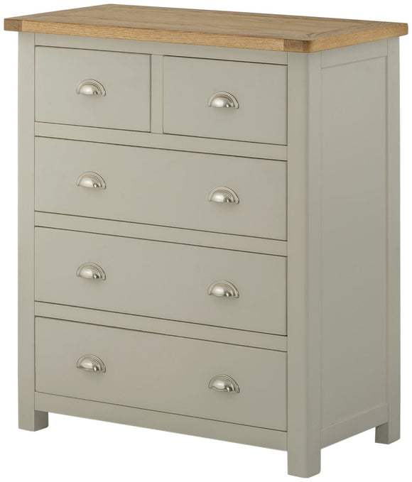 Oregon Oak 2 over 3 Chest - Stone