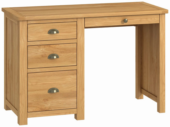 Oregon Oak Office Single Pedestal Desk - Oak