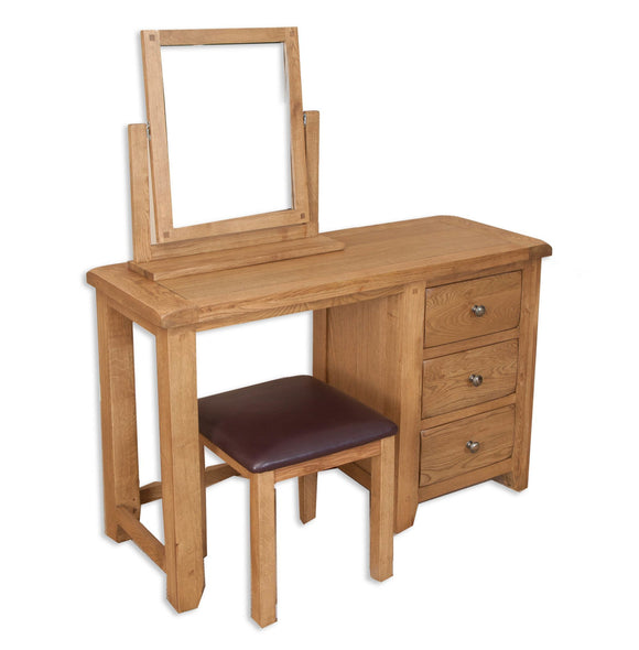 Canberra Oak Dressing Table - Rustic Finish