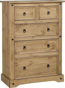 Corona Mexican Pine 3+2 Chest of Drawers